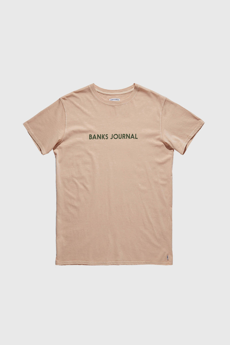 Banks Journal Label Core T-shirt Peach