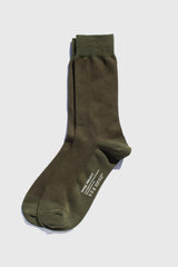 Paper Project Herringbone Crew Socks Olive