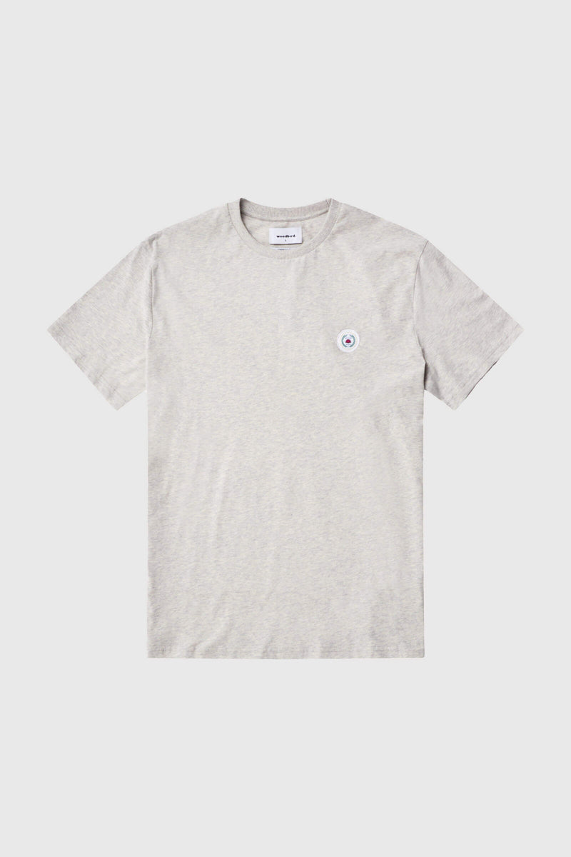 Woodbird Our Jarvis Patch T-shirt Snow Melange